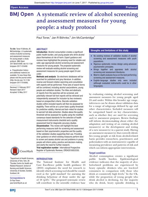 A systematic review of alcohol screening and assessment .